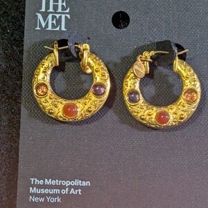 Cypriot Cabochon Crescent Earrings from the Met Metropolitan Museum of Art New